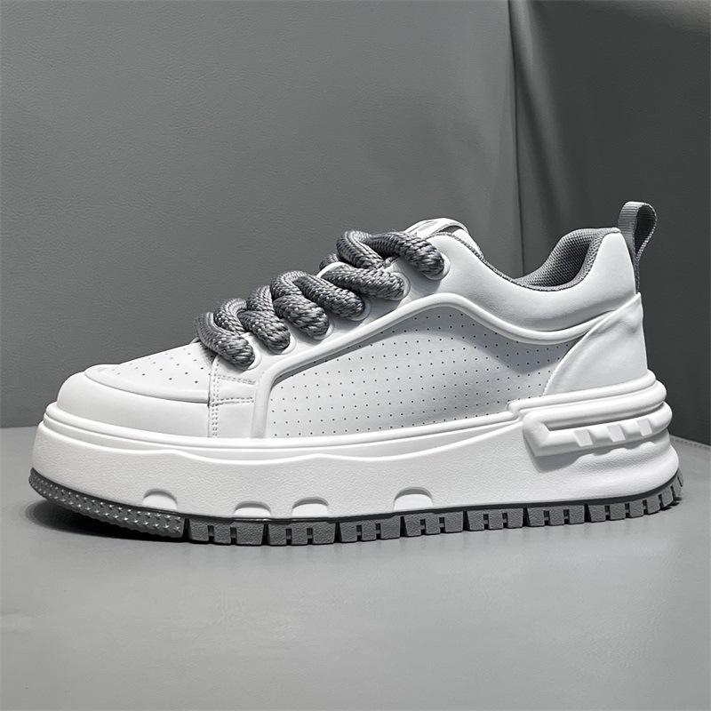 Herbst Leder atmungsaktiv bequem Plateau Freizeitschuhe zmd