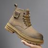 Leather Shoes High Boots Winter Sport Shoes for Men Safety Shoes Round Toe Non-slip Shoes Casual Sneaker Height Increasing