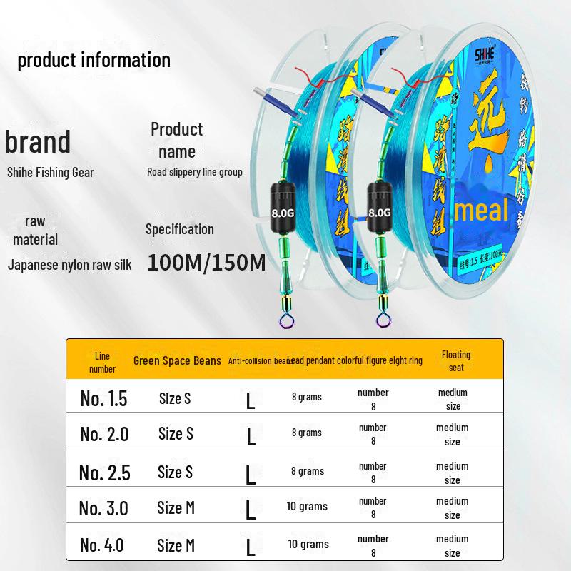 Kluzavá Driftová Vlasec pro Daleké Hody Rybářský Set s Skalnatým Prutem a Nástrahou