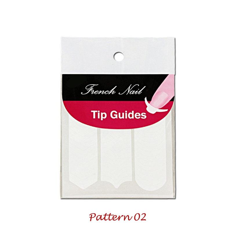 240 Adet Yeni Fransız Manikür Nail Art İpuçları Formu Kılavuzu Etiket Lehçe DIY Stencil