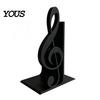 Matte Surface Book Stopper 3D Printed Music Note Bookend, Decorative Shelf Organizer, Modern Desk Decor for Home Themed Gift Office Study, Heavy Base