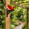 Vintage Style Doorbell Ornament Red Bird Garden Bell, Wall Mounted Outdoor Dinner Birthday Gift for Friends Yard Decor Porch Patio Entryway Farmhouse