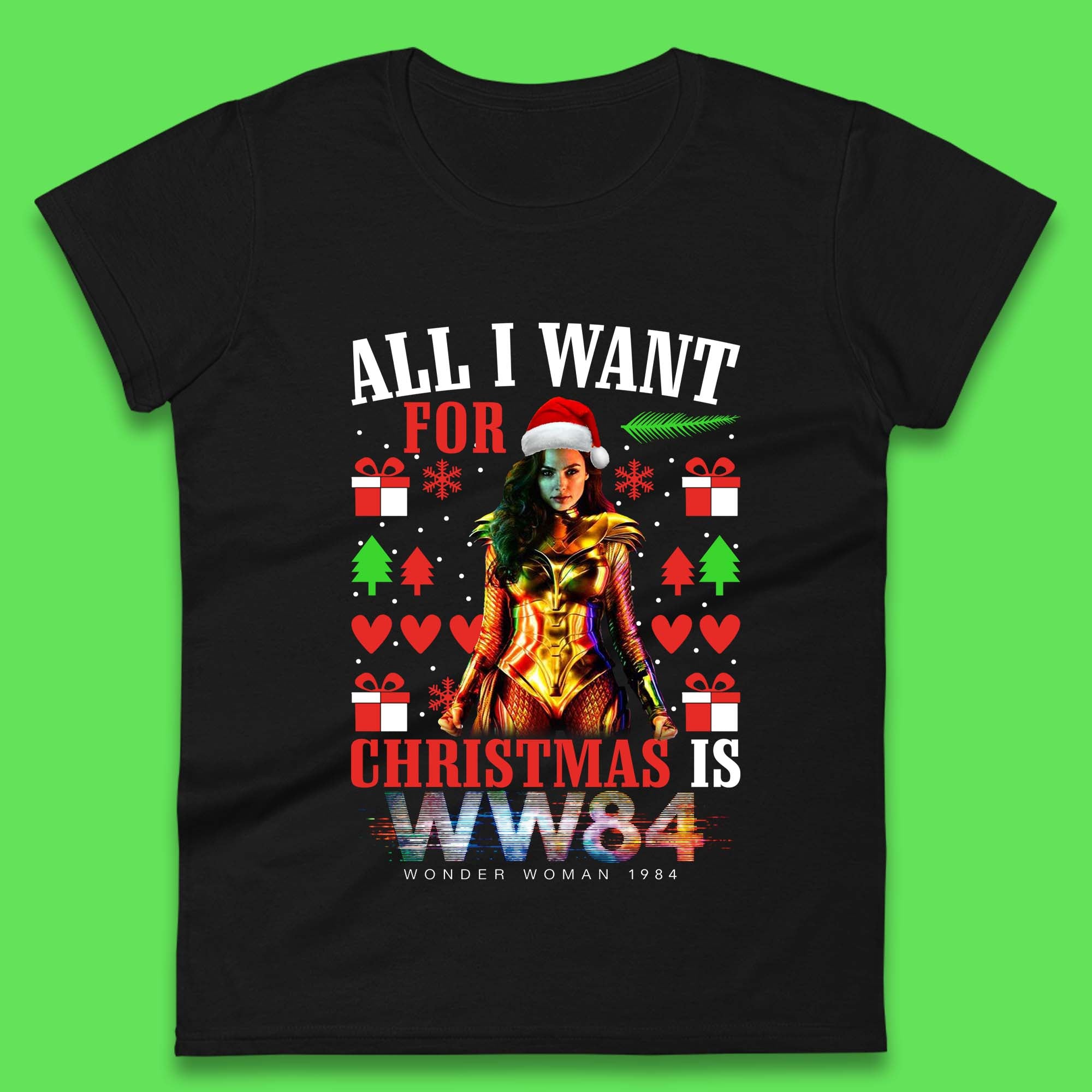 

Wonder Woman 1984 Christmas Womens T-Shirt Mens Tops Tees Unisex S