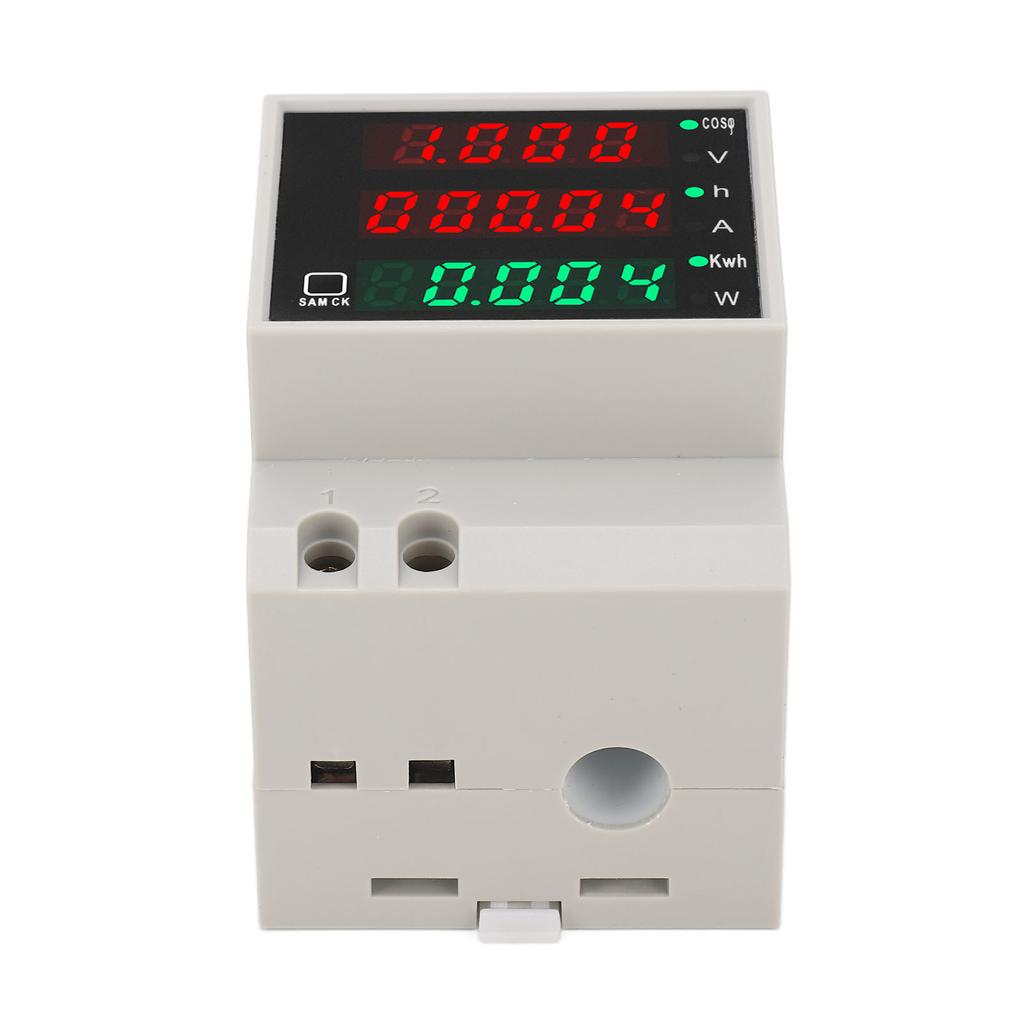 AC80‑300V 100A DIN-Schienen-Leistungsmesser Digitalanzeige Spannung Strom Zeit Leistung kWh Multifunktional V