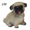 Decorative Resin Statues Cute Puppy Figurine, Ornament for Desk And Car Decor, Small Garden Realistic Dog Figurines, Miniature Animal Statue
