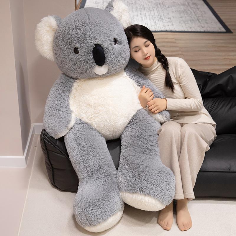 Non-Toxic Giant Size Koala Plush Throw Pillow Sleeping Companion Pillow Sofa Decoration Doll Stuffed Animal Toy Birthday Gift