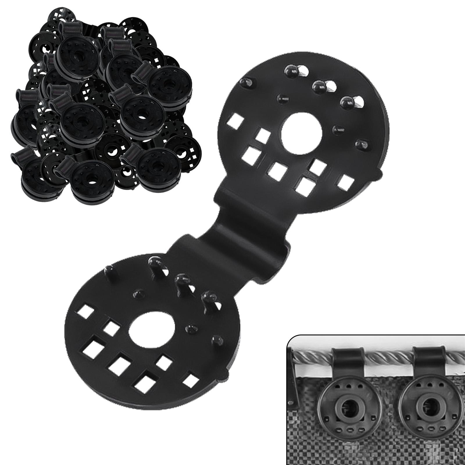 

50/100pcs Shade Net Clip Mini Tent Fence Netting Installation Buckle Round Lightweight Easy To Install Gardening Supplies чёрный