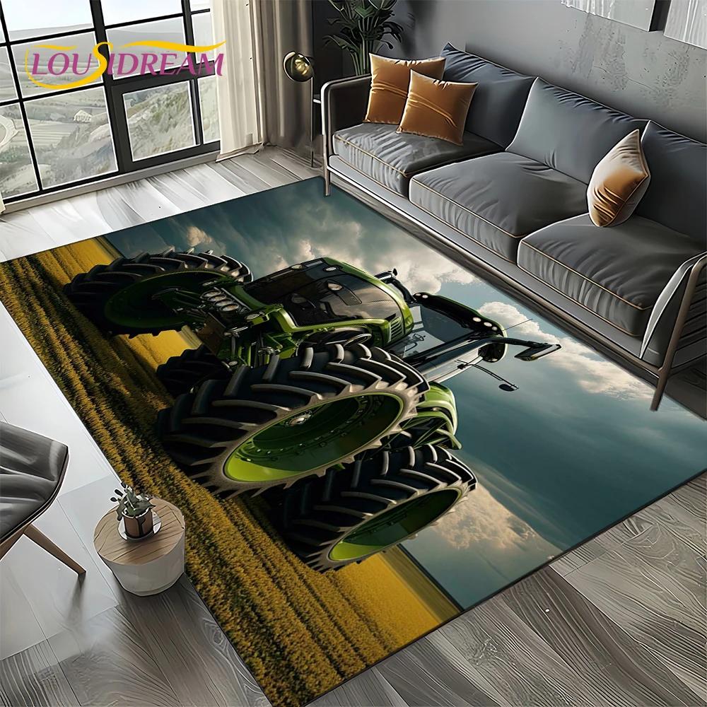 27 Style Truck Retro 3D Tractor Car Carpet Rug for Living Room Bedroom Home Sofa Decoration,Kid Area Rug Non-slip Floor Mat Gift