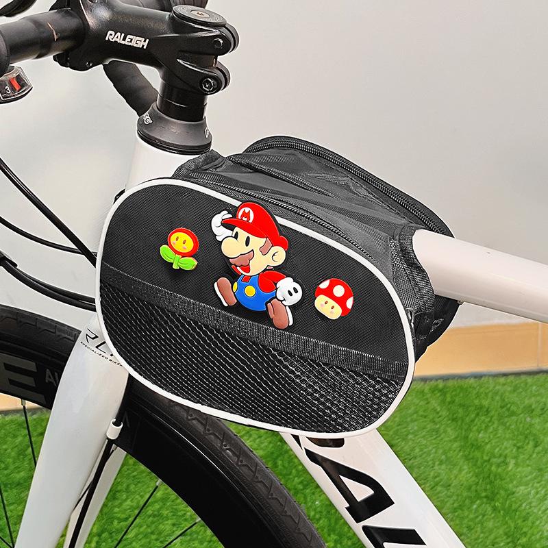 Cartoon Capybara Top Tube Bike Bag - Cute, High-Quality Front Beam Bag for Road/Mountain Bikes, Phone Storage Included