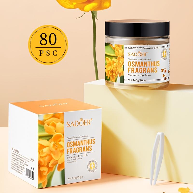 SADOER 80pcs Osmanthus Flower Eye Masks, Hydrating & Nourishing Eye Care Sheets with Glycerin, Moisturizing & Soothing Anti-wrinkle Eye Mask