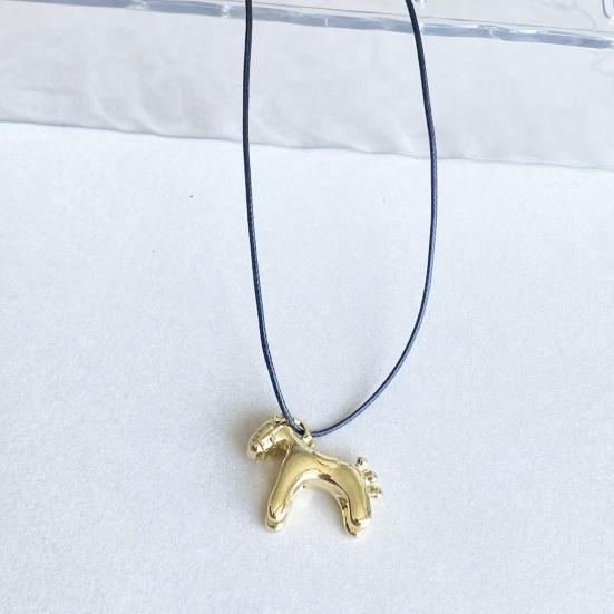 3D Horse Pendant Necklace Enamel Mini Horse Charm Necklace Cute Horse Long Necklace Gift for Men Women Horse Lovers