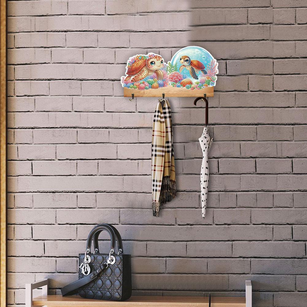 Animal Patterns DIY Diamond Art Hanging Hooks Diamond Art Craft Wall Hooks for Wall Decoration and Space-Saving Storage