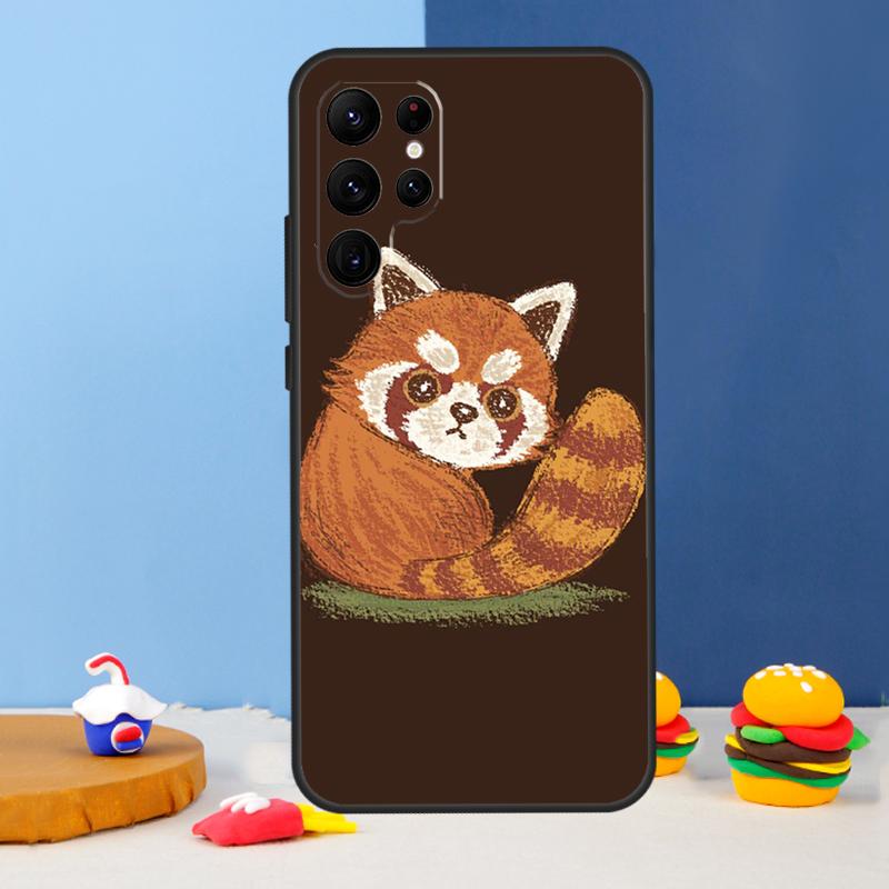 Red Panda Phone Case For Samsung Galaxy S24 S25 Ultra S9 S10 S20 S22 S21 S23 Plus S24 FE Cover Coque