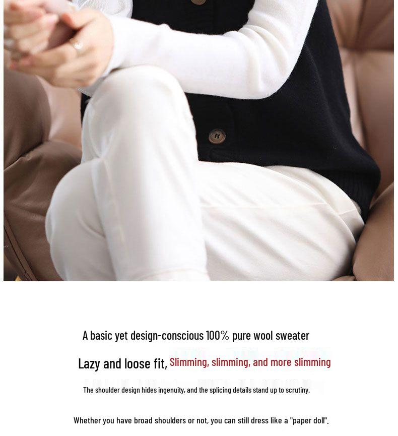 2023 Fashionable Versatile Knit Sleeveless Cardigan Vest for Women - Autumn/Winter Sweater