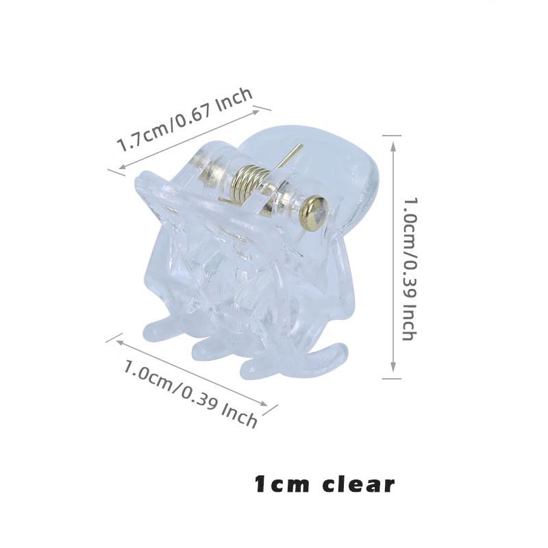 10-20Pcs Hair Claw Clips for Women Girls 1cm 1.5cm Black Brown Transparent Plastic Clamp for Ladies Headwear Hair Accessories