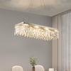 Luxury LED Crystal Ceiling Light: Round & Rectangular Dimmable Pendant for Living Room, Dining Room, Bedroom, Hall.