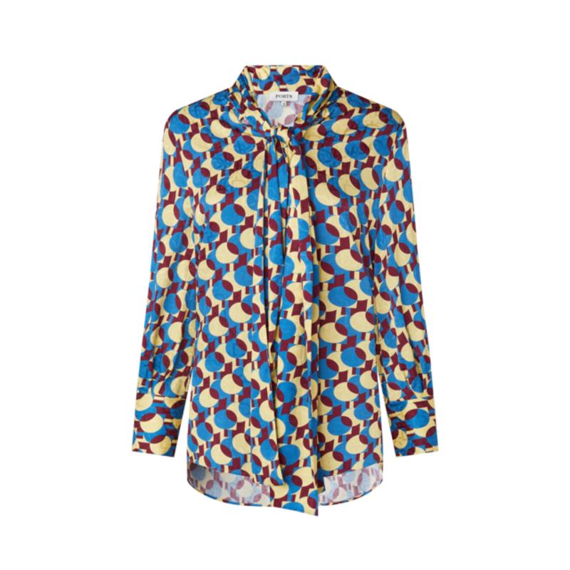 Ports Atlantic Blue Print Long Sleeve Shirt