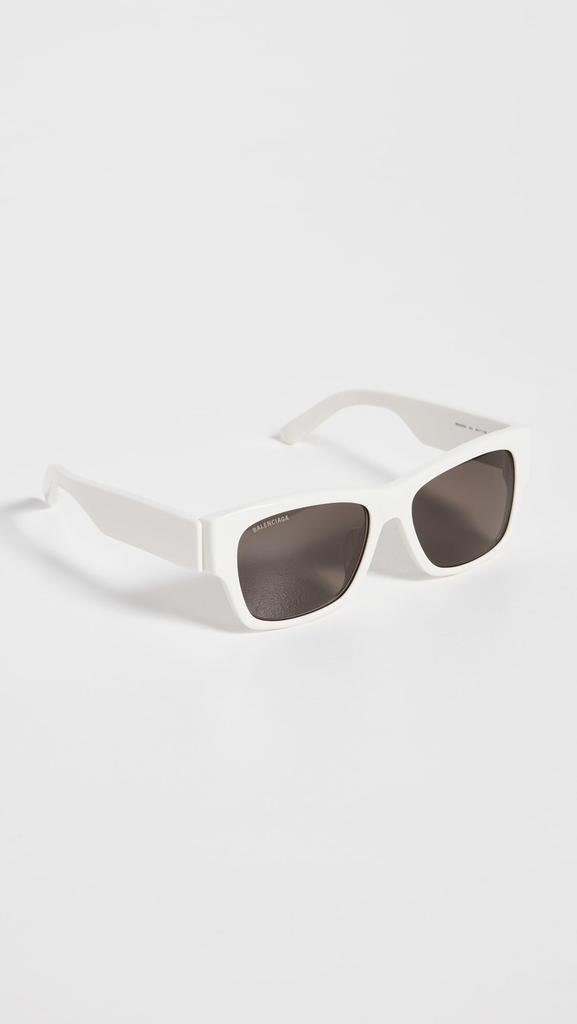 Balenciaga Asian BB0262SA Sunglasses, Unisex, Fit, 003, White/Gray