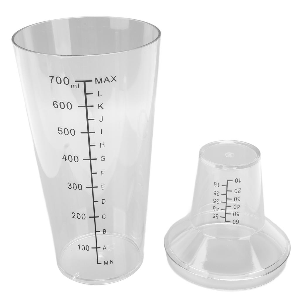 Cocktail-Shaker-Set, klare Skala, Standardkapazität, verhindert Verschütten, transparenter Shaker für Bar