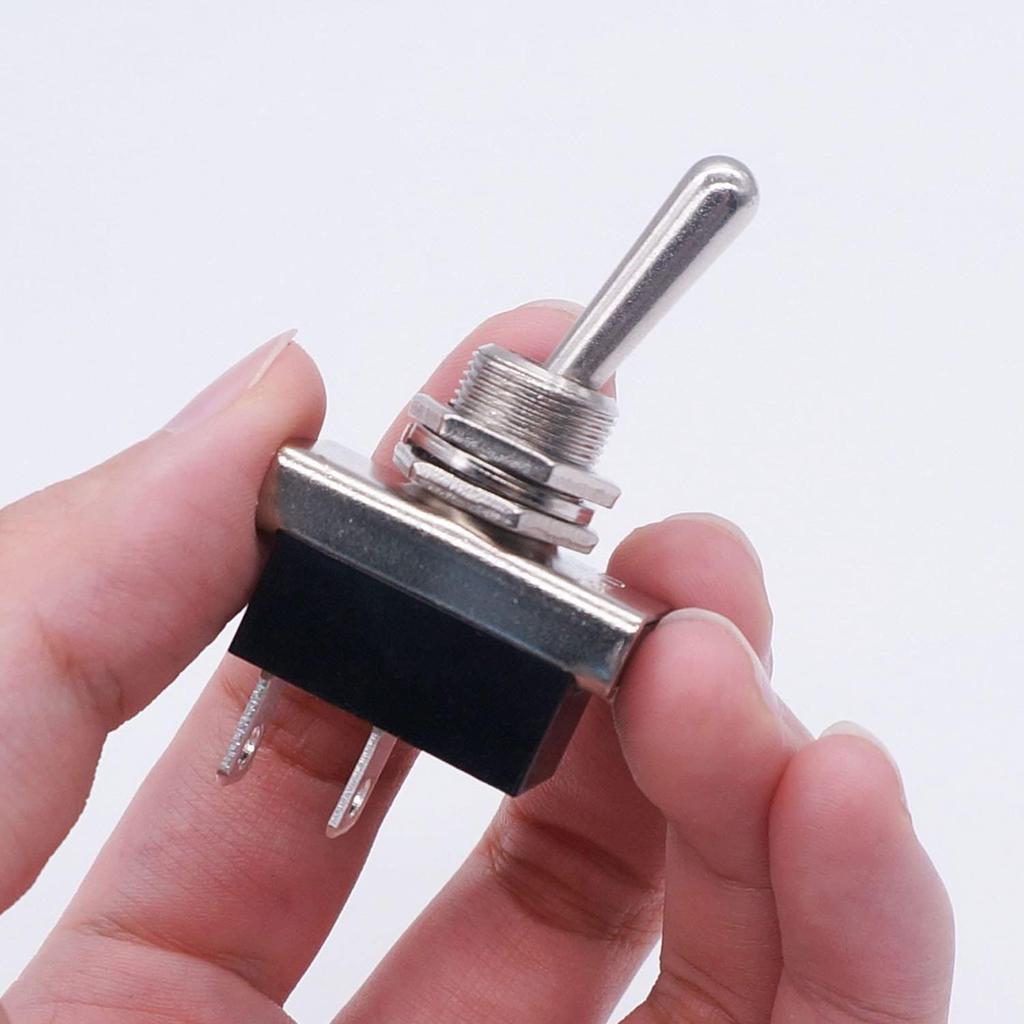 weideer 3Pcs Waterproof Toggle Switch 12V 25A 2 pin 2 Position SPST ON/Off Toggle Switch with Waterproof Cover for Auto Car KN3D-101