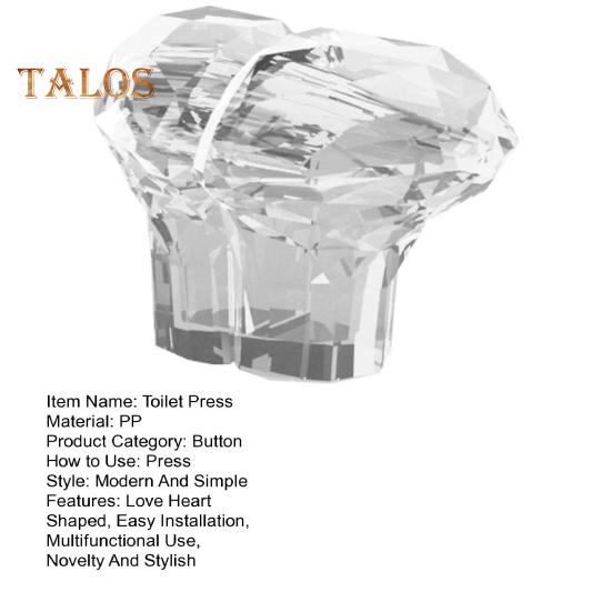 Kärlek Hjärtformad Toalettspolknapp Badrumsinredning Spolningsersättningshjälp för Toalett Tryck Multifunktionellt Skåplådehandtag