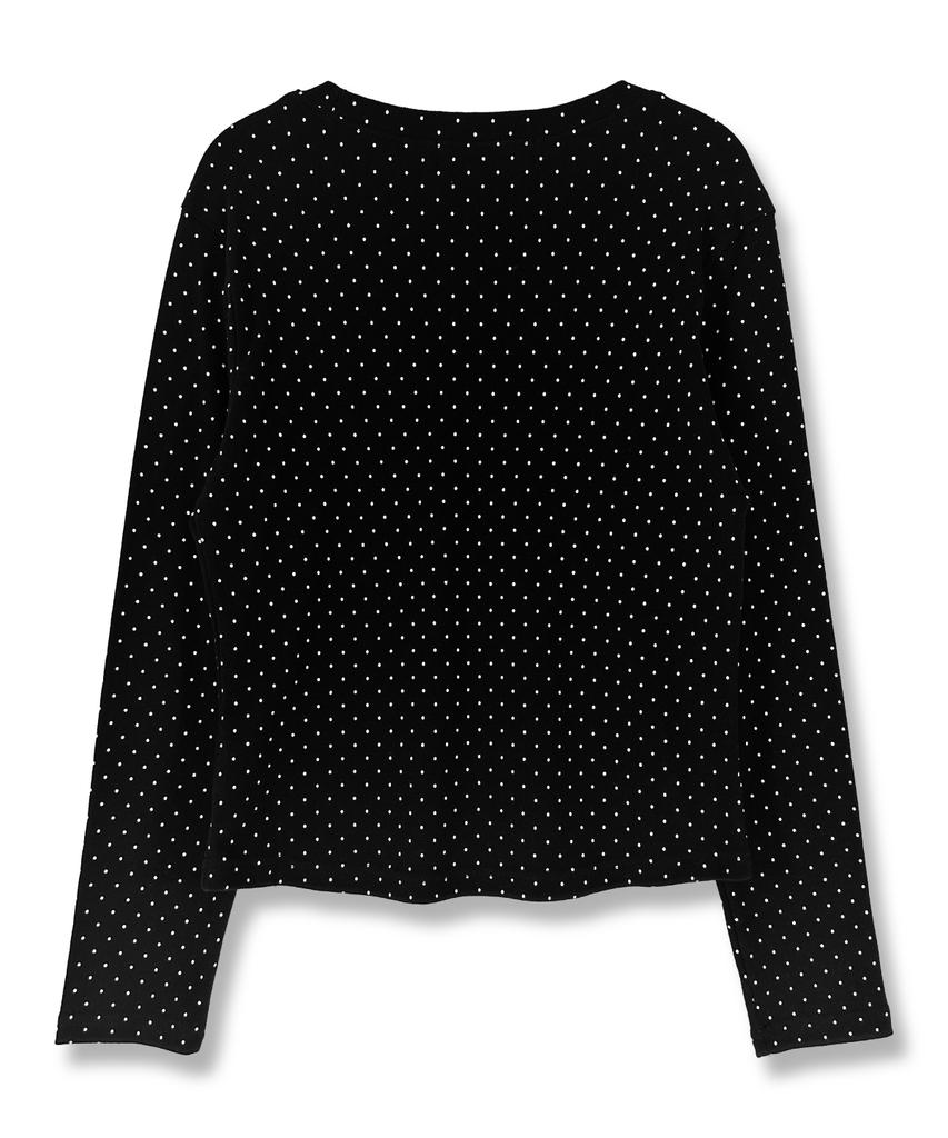 Damiswi We Love It Graphic Dot Long Sleeve_Black