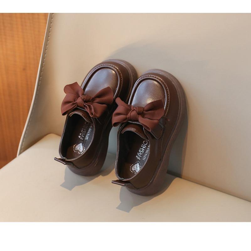 Kids Girls Princess Leather Shoes British Style Soft Sole Casual Low Top Flats