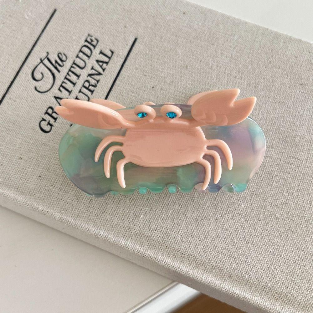 Korean Style Ocean Animal Hair Clip Sweet Geometry Shark Clip Crab Fish Hair Claw  Vacation