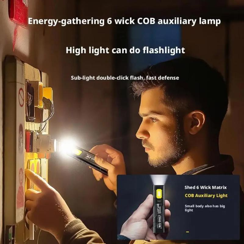 Led Keychain Flashlight Rechargeable 550Lm Portable Mini Torch Pocket Lantern Flood Work Light With Magnet For Emergency
