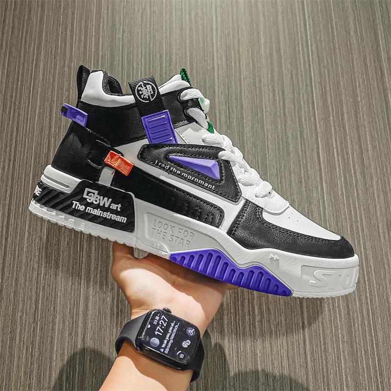 

Обувь для мужчин. Мужские кроссовки высокого качества. Роскошные мужские кожаные туфли. Мужская обувь с высоким берцем. Повседневная легкая обувь. Мужская модная обувь для скейтборда. 44 чёрный