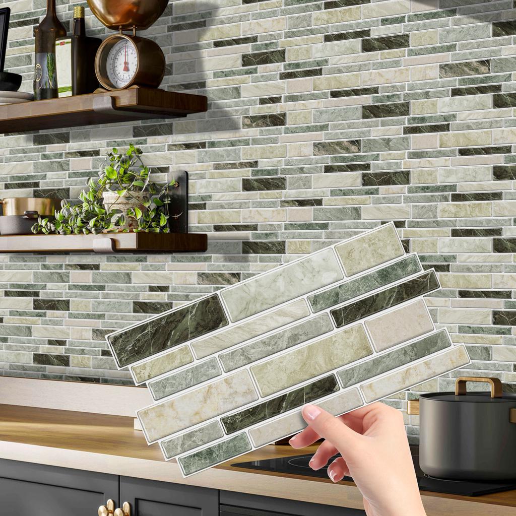 12/24/48pcs Peel And Stick Tile Sticker Self Adhesive Stick On Tile Backsplash For Kitchen Bathroom, Bedroom Decoration