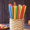100-600Pcs Large Color Drinking Straws Bubble Tea Straw MilkTea Straws Big Milkshake Straws Party Wedding Bar Home Accessories