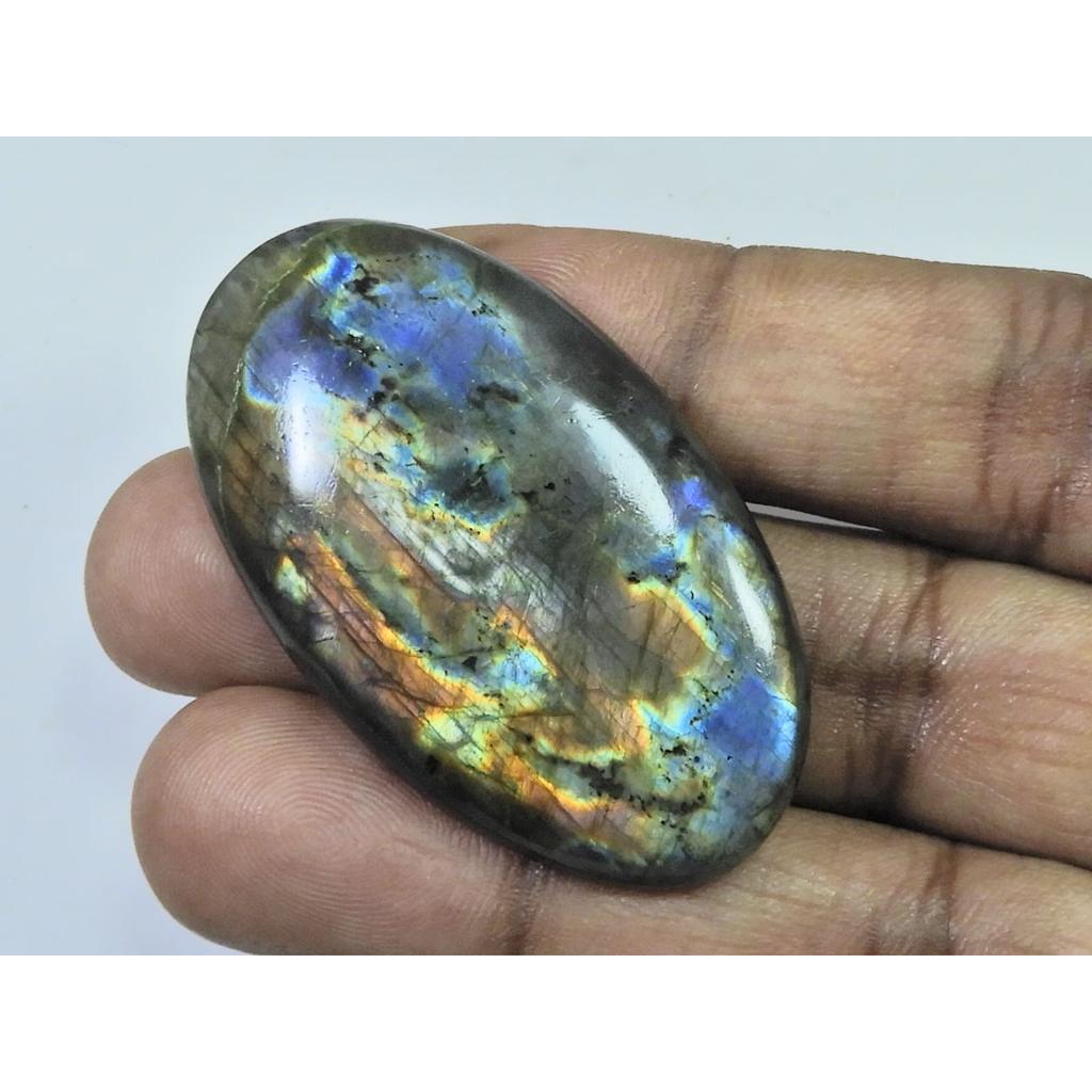 27X49X07MM Natural Purple Labradorite Spectrolite Oval Loose Gemstone 93Cts. D-403