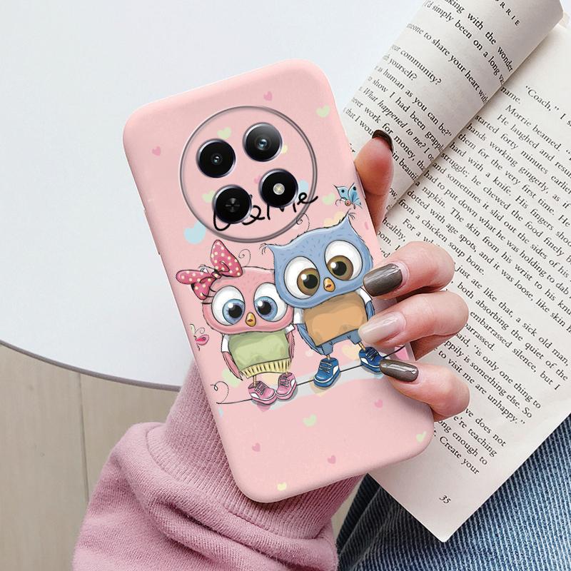 Case For Redmi 14C 4G 14R 5G A4 Note 14 Pro Poco C67 Cute Heart Flower Back Cover Soft Silicone Matte Protective Fundas Cartoon