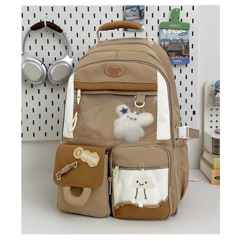 New high-value college style fresh and sweet backpack junior high school students lightweight large-capacity backpack