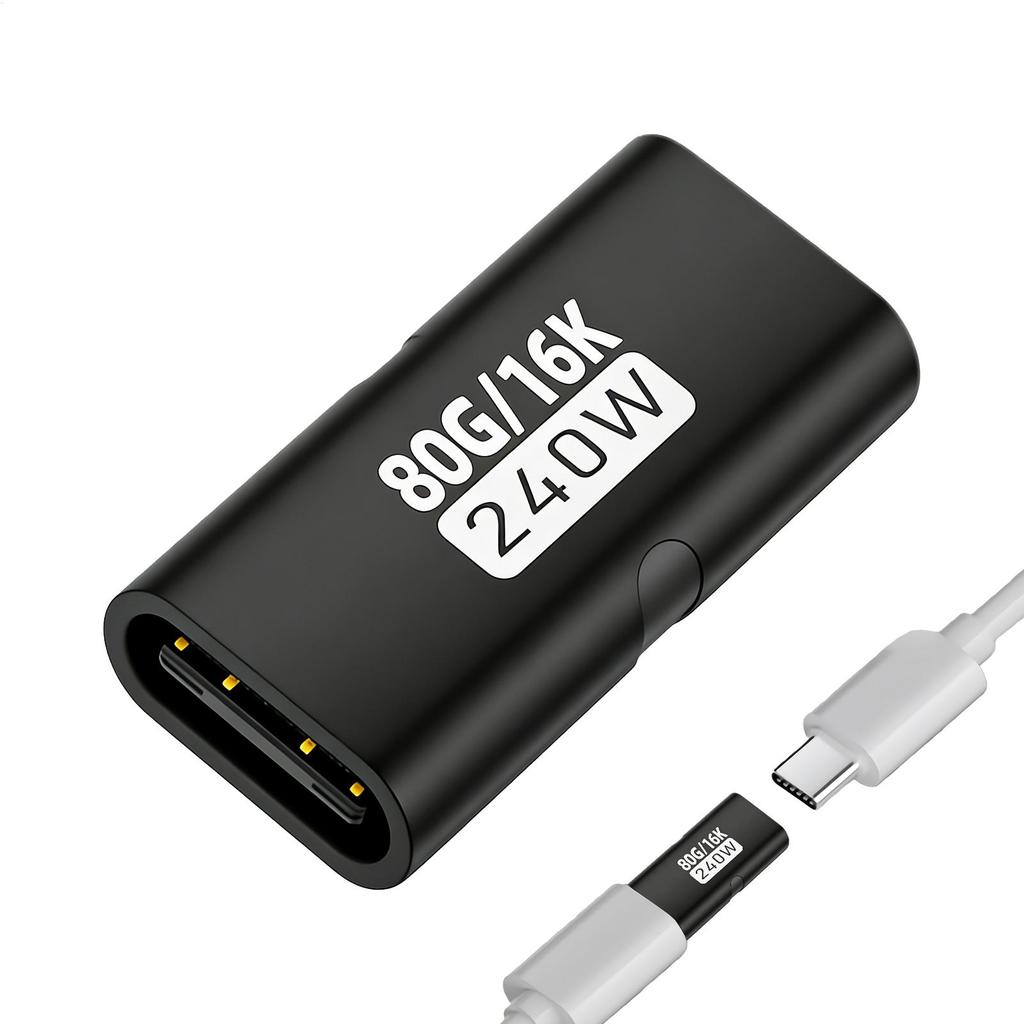 USB C Female to USB C Female Adapter 240w Connector USB C to USB C Adapter for Home Conference Travel Desktop Computer Laptop