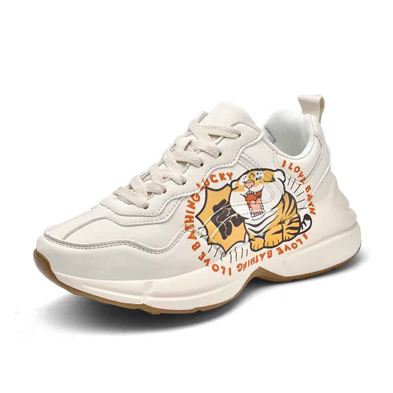 Fashion Designer Mens Women Luxury Chunky Casual 2024 Shoes Brand Leather Platform Sneakers for Men Girls Boys Tennis Tennis Original