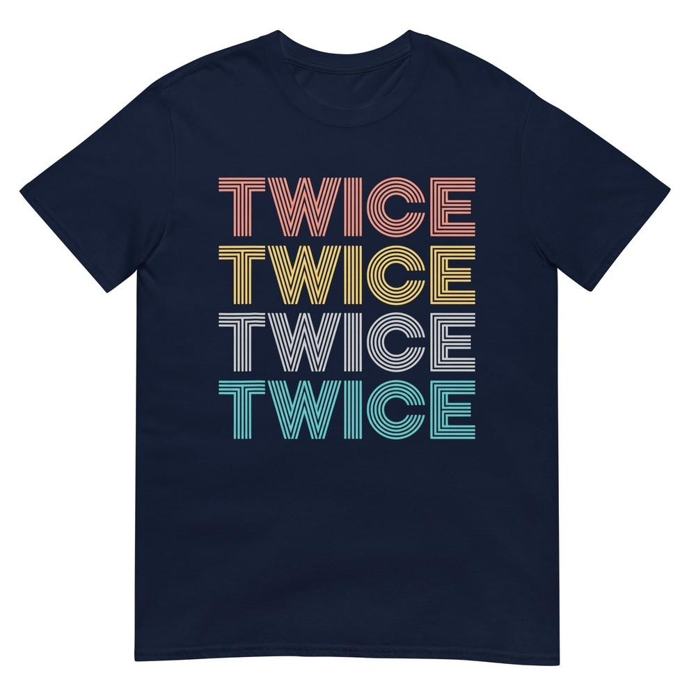 Twice Twice Twice Twice Kpop Fan Colorful Retro Pop Tshirt S