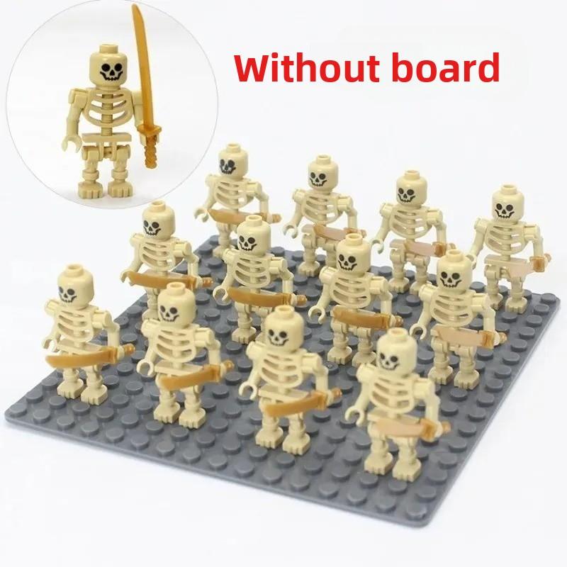 Skeleton Soldiers, Skeleton Corps with Weapons, Building Blocks, Humanoid Dolls, Toys, Birthday Gifts, Cartoon Characters.