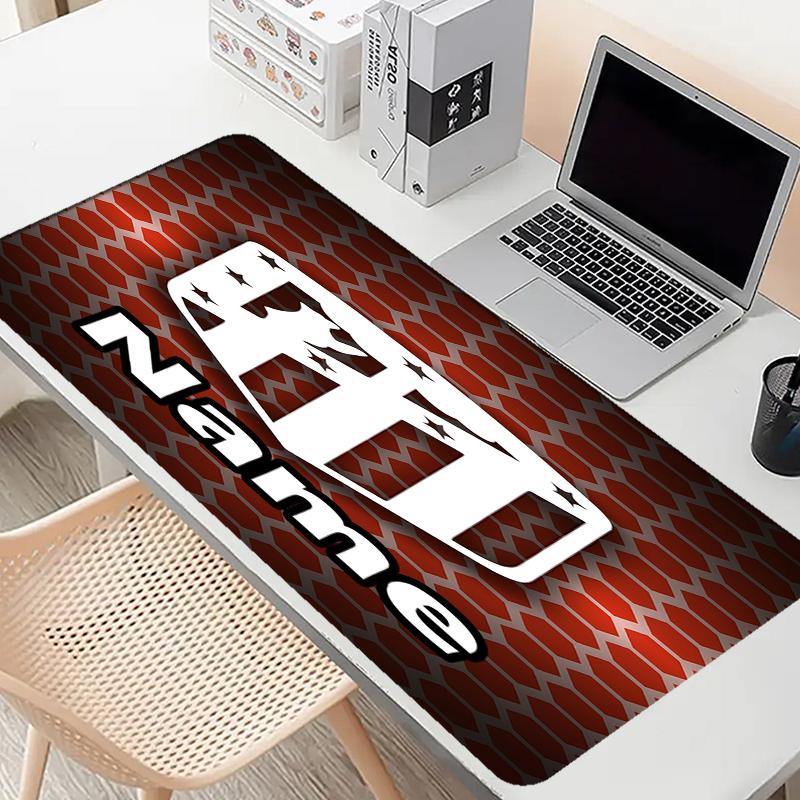 Custom Name Personalized football team Pattern Mousepad, Laptop PC Desk Mat, Decorative Desk Mat for Home Keyboard Pad Gift