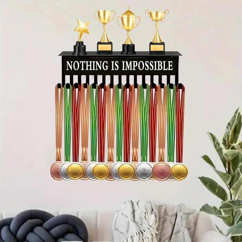 Trophy Display Stand Medal Hanger With 15 Hooks Metal Key Holder Compatible For Schools, Events, Offices Home Decor