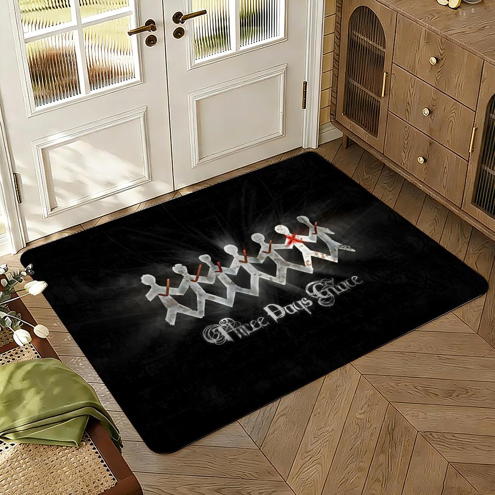Three D-Days Grace Floor Mat Soft Thickened Absorbent Non-Slip Bedroom Living Room Door Mat Home Decor Flannel Rugs