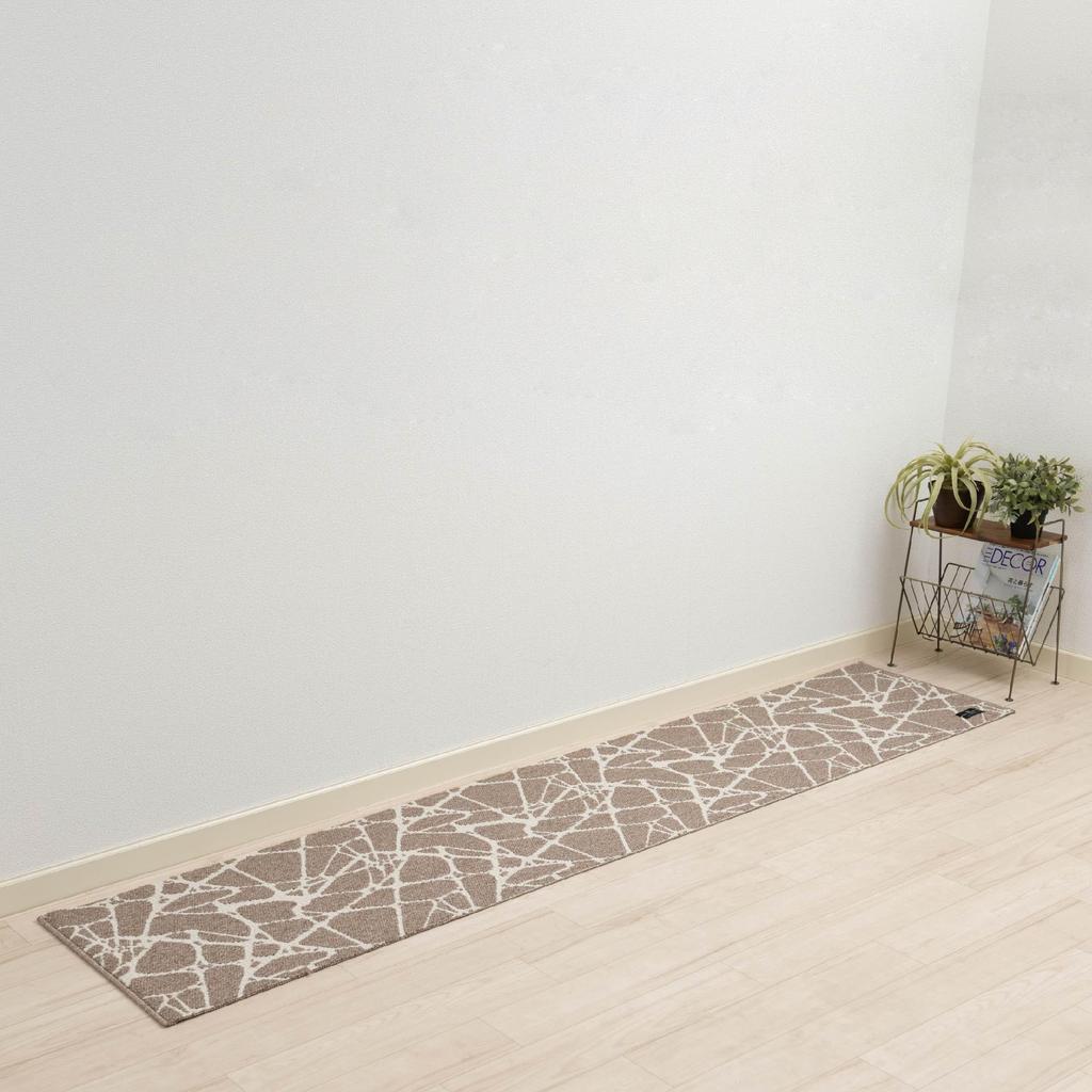 Senko PENTELIKON Kitchen Mat, Interior Mat, Approx. 50 X 240 Cm, Mocha, Made In Greece, Thin, Washable, Compatible with Underfloor Heating, 61948