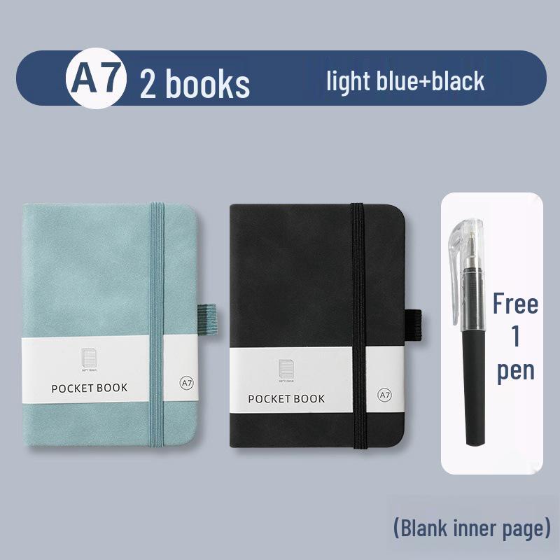 A7 Portable Leather Pocket Notebook with Elastic Band