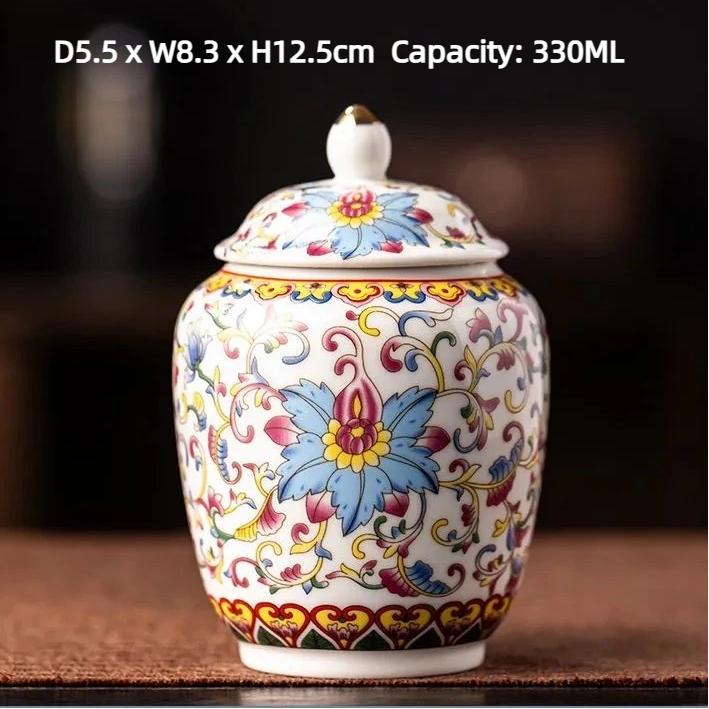 Enamel Ceramic Tea Caddy – Moisture-Proof Sealed Jar for Tea Storage Tea Jar