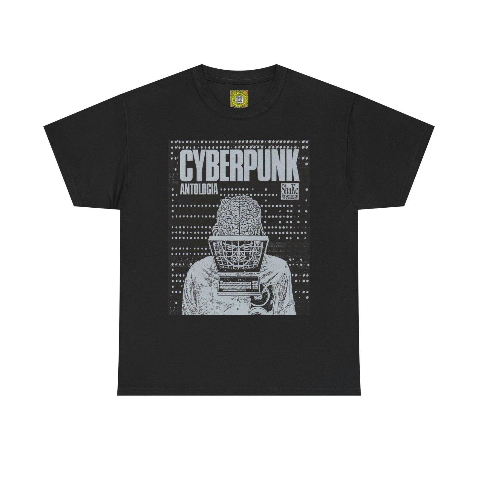 Cyberpunk Authentic Rave Flyer Graphic 100% Heavy Cotton Tee Futuristic Fashion L