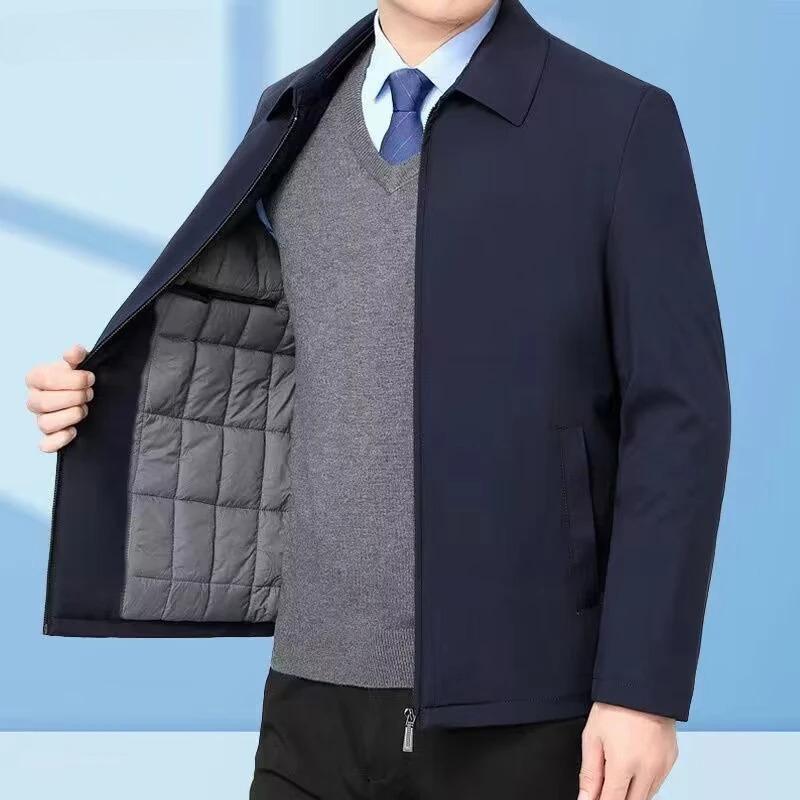 Warm Padded Parka Men's Winter Jacket Coat Thermal Winter Jacket Men Business Casual Blazer Coat Men Autumn Luxury Outwear