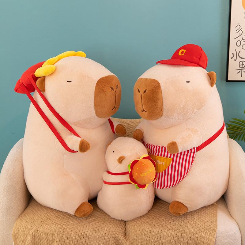 Burger Capybara Pommes frites Forkleformet Plysjdukke Barnas Bursdagsgave Dekor Hjem