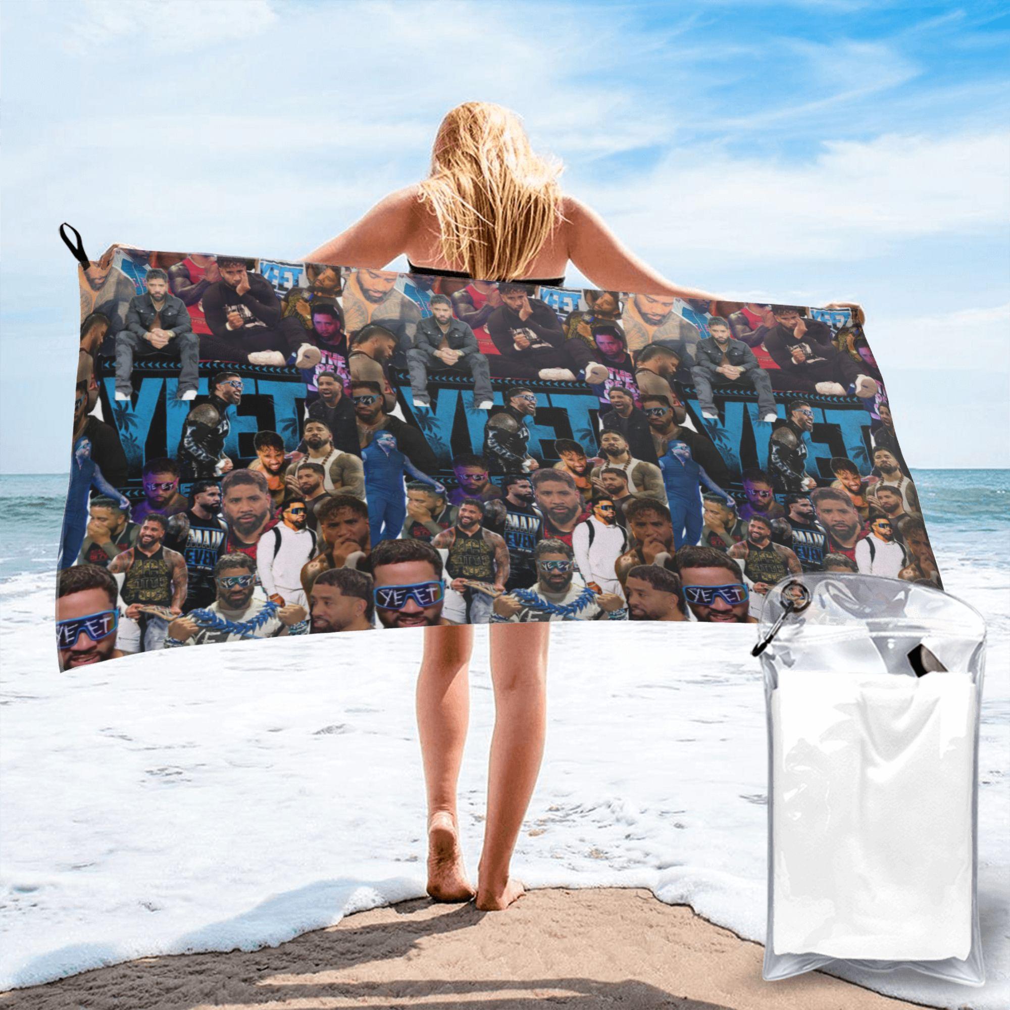 

Jey Uso Yeet Wrestling Wrestler Beach Towel Soft Microfiber Quick Dry Absorbent Quick Towels For Pool W30*H60(CM)