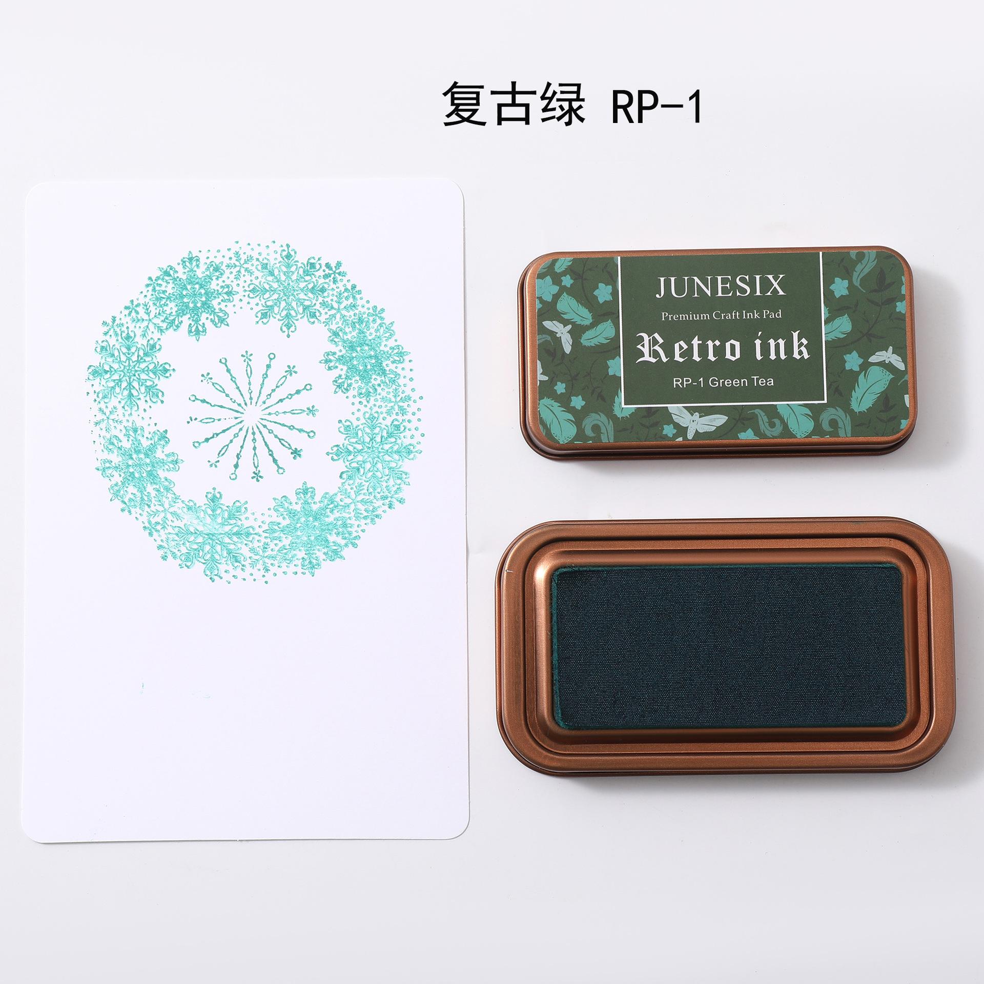 Retro Iron Box Printing Stand Is Suitable for Manual Diy Rubber Stamps and Hand Accounts Color Ink Pad